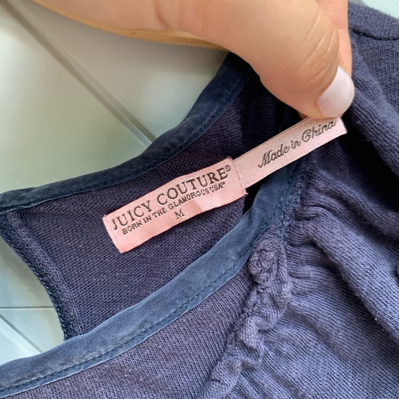 Juicy Couture Navy Asymmetrical Ruffle Dress - Picture 2 of 3